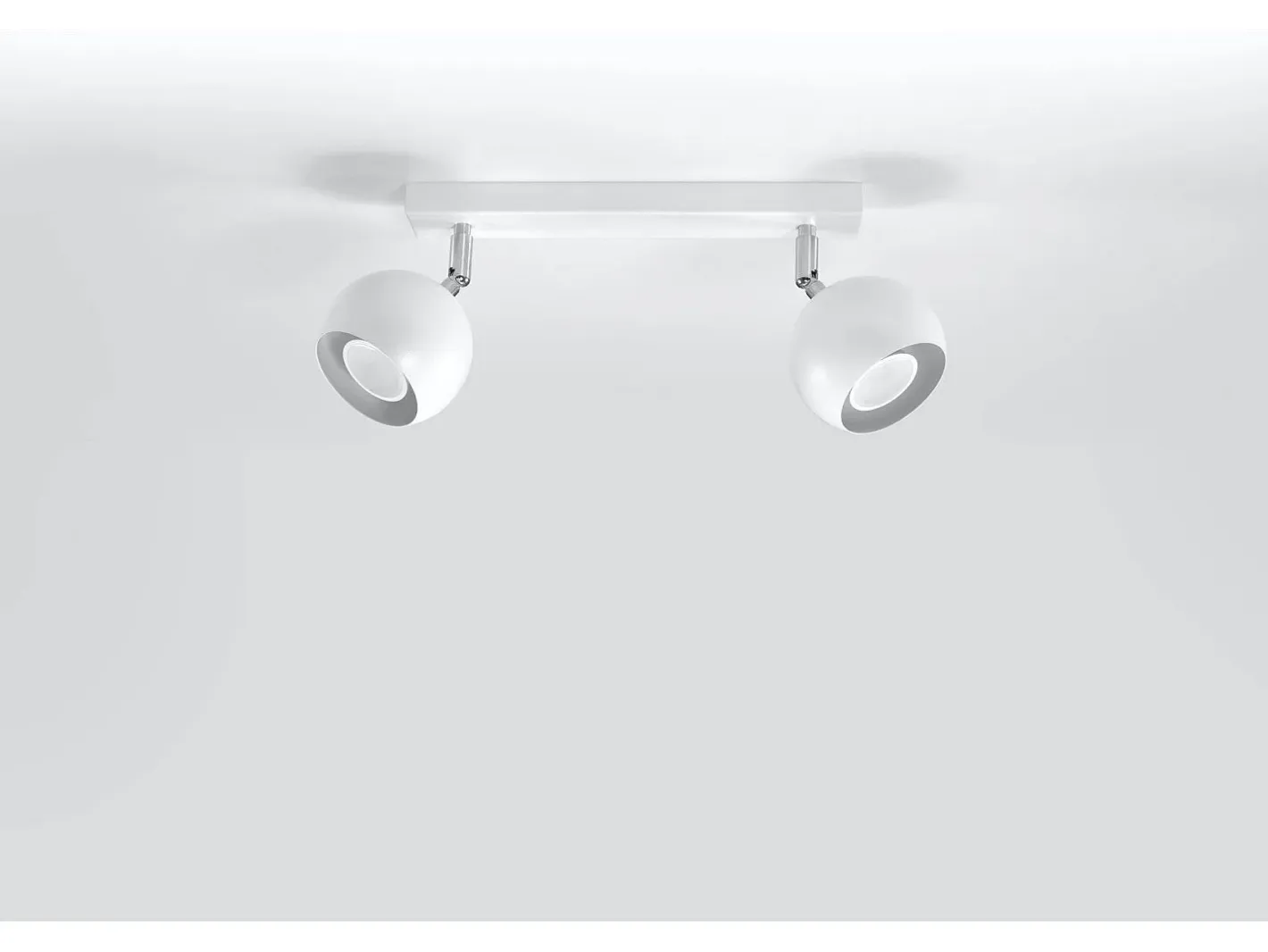 Sollux Lighting Plafón-Sollux OCULARE - Barra de 2 focos de luz blanca, GU10 Blanco