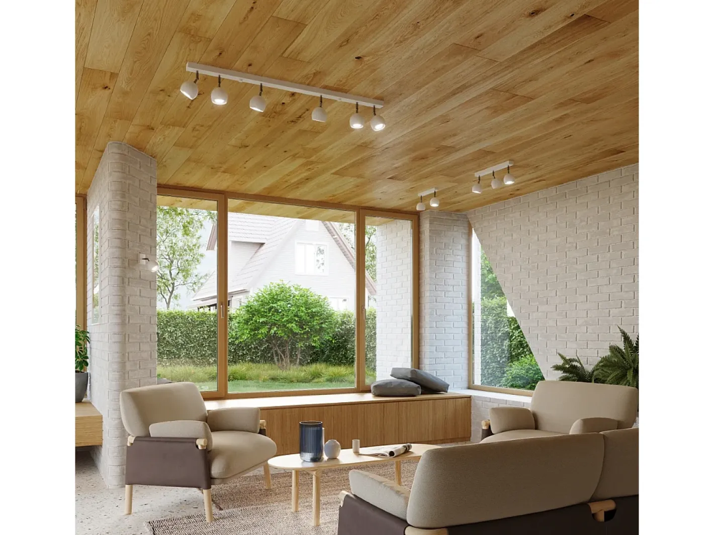 Sollux Lighting Plafón-Sollux OCULARE - Barra de 2 focos de luz blanca, GU10 Blanco