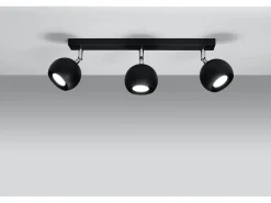 Discount Sollux Lighting Sollux OCULARE - Barra de 3 focos de luz , GU10 Negro