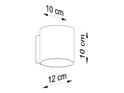 Sollux Lighting Sollux ORBIS - 1 lámpara de pared Light Up Down Negra, G9 Negro Clearance