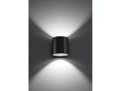 Sollux Lighting Sollux ORBIS - 1 lámpara de pared empotrada Light Up Down Antracita Negro New