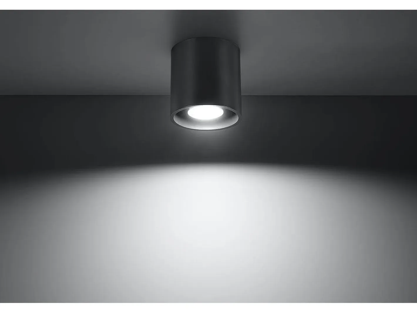 Sollux Lighting Sollux ORBIS - 1 luz empotrable de superficie antracita Negro Hot