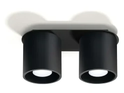 Outlet Sollux Lighting Sollux ORBIS - Downlight montado en superficie de 2 luces , GU10 Negro