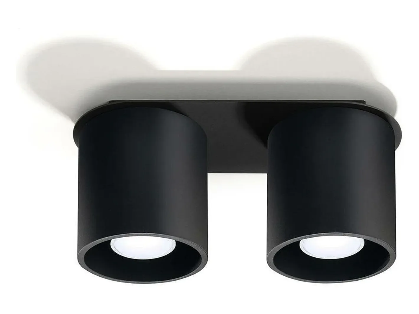Outlet Sollux Lighting Sollux ORBIS - Downlight montado en superficie de 2 luces , GU10 Negro