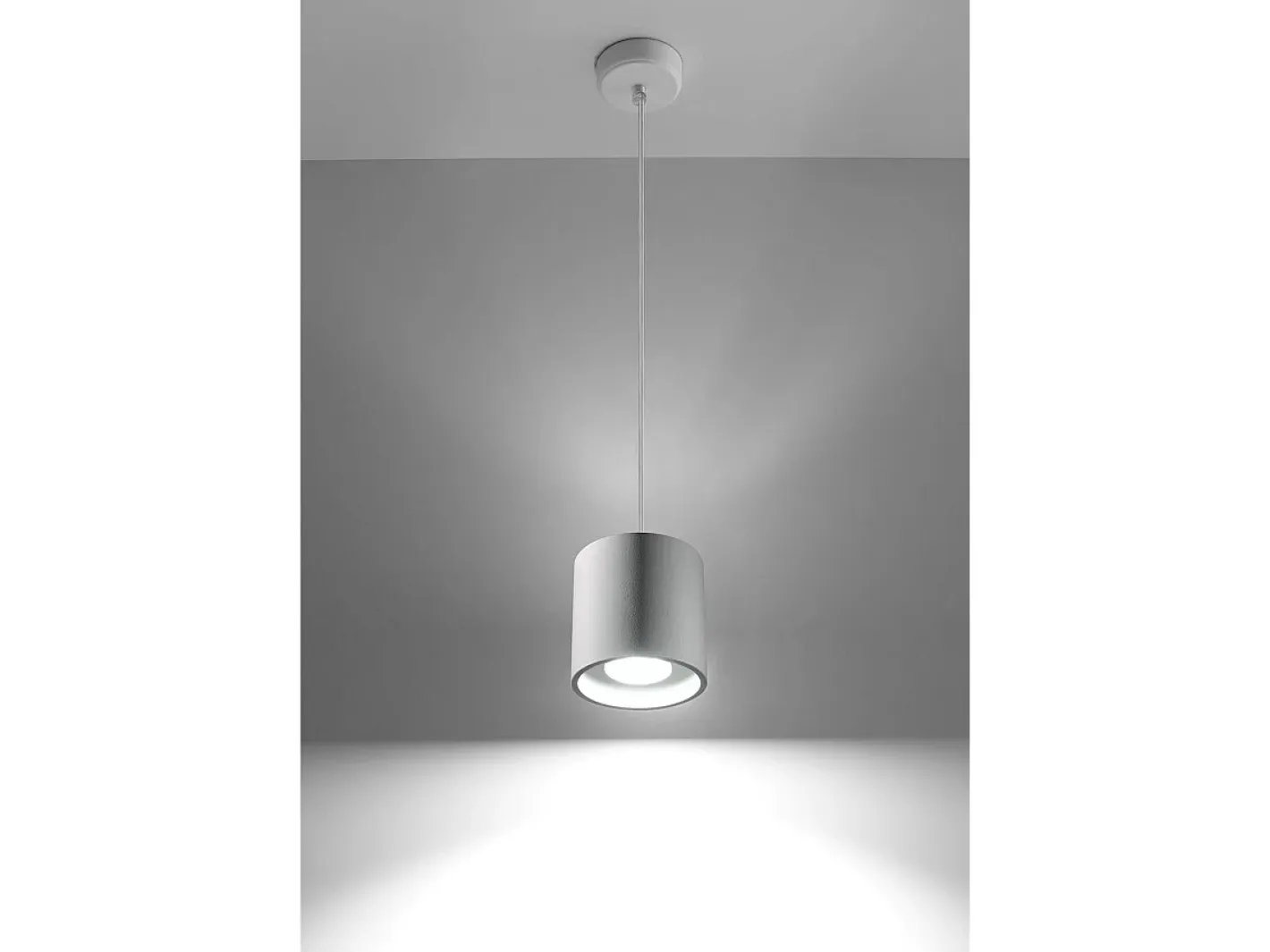 Sollux Lighting Lámpara Suspendida-Sollux ORBIS - Lámpara colgante de techo redonda con 1 luz Blanca, GU10 Blanco