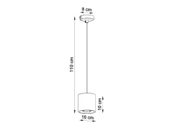 Sollux Lighting Sollux ORBIS - Lámpara colgante de techo redonda con 1 luz Negra, GU10 Negro Online