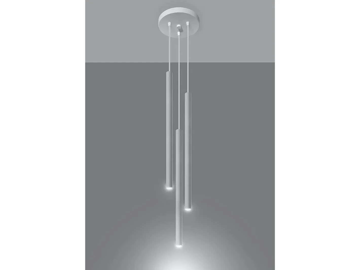 Online Sollux Lighting Sollux PASTELO - Lámpara colgante con tres luces, blanca, G9 Blanco