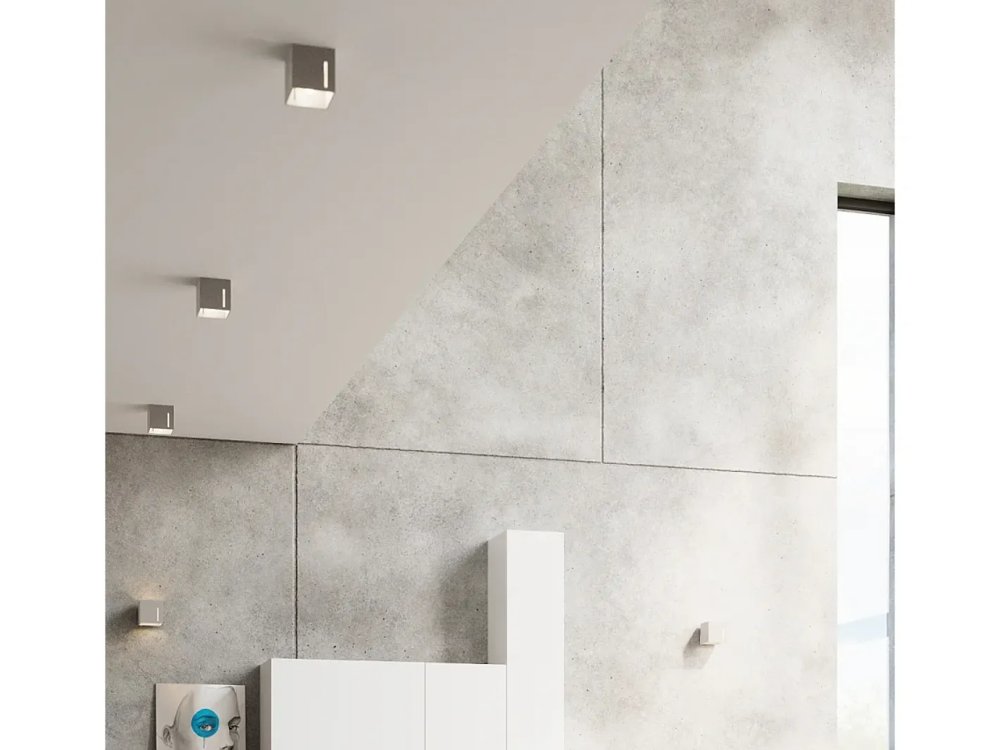 Sollux Lighting Sollux PIXAR - 1 pared a ras de luz claro, G9 Gris