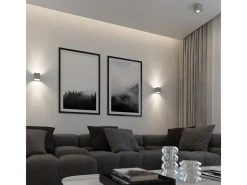 Clearance Sollux Lighting Sollux QUAD - 1 Downlight de superficie de luz blanco apagado, GU10 Gris