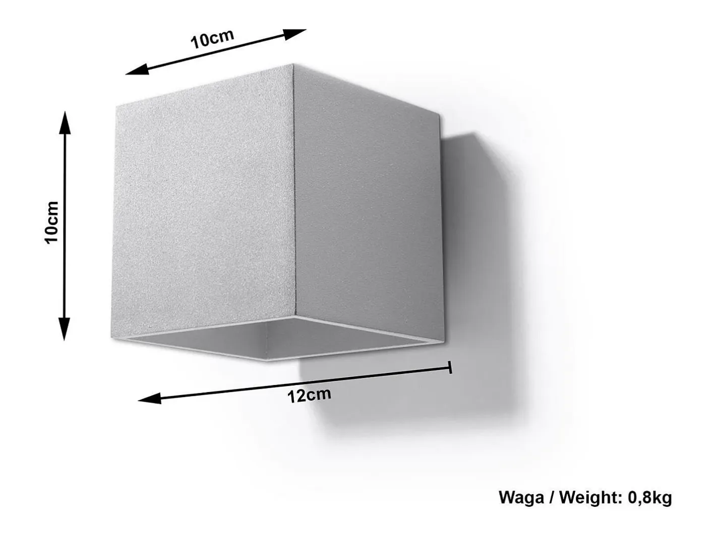 Sollux Lighting Aplique Para Pared-Sollux QUAD - 1 Light Up Down Wall claro, G9 Gris