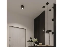 Sollux Lighting Sollux QUAD - Downlight montado en superficie de 2 luces , GU10 Negro Hot