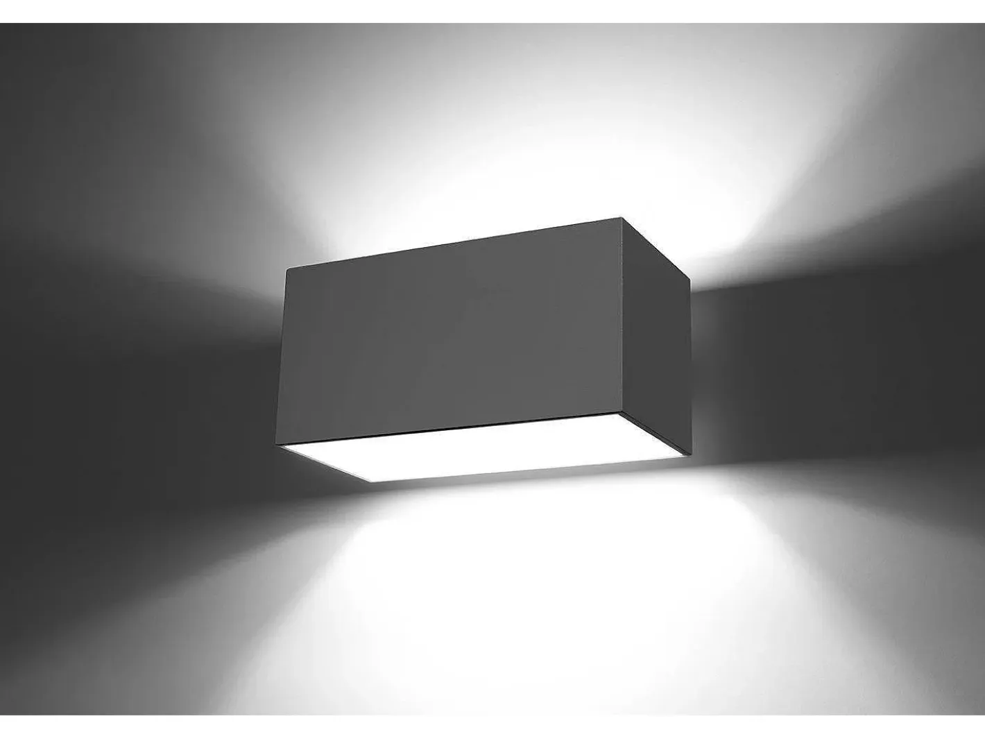 Sollux Lighting Aplique Para Pared-Sollux QUAD MAXI - 2 Light Up Down Flush Wall claro Gris