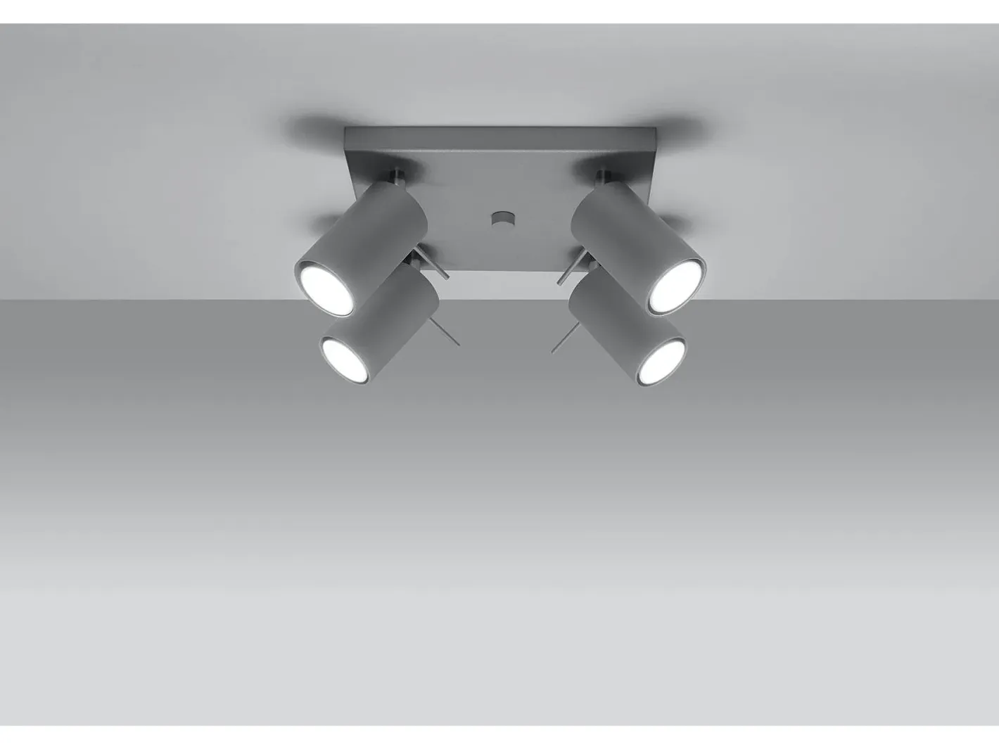 Sollux Lighting Sollux RING - Cluster de 4 focos de luz , GU10 Gris