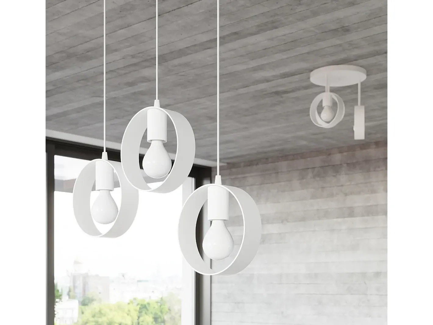Sollux Lighting Sollux Titran Plafón colgante Bar Blanco Clearance