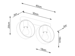 Sollux Lighting Plafón-Sollux Titran Plafón Semi Empotrado Blanco