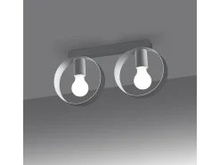 Sollux Lighting Plafón-Sollux Titran Plafón Semi Empotrado Blanco