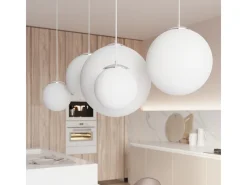 Sollux Lighting Sollux UGO - 1 Light Globe colgante , cromo, E27 Blanco New