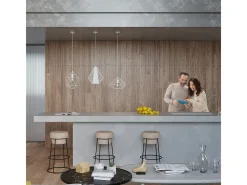 Sollux Lighting Lámpara Suspendida-Sollux UMBERTO - Lámpara colgante de techo tipo jaula con 1 luz blanca, E27 Blanco