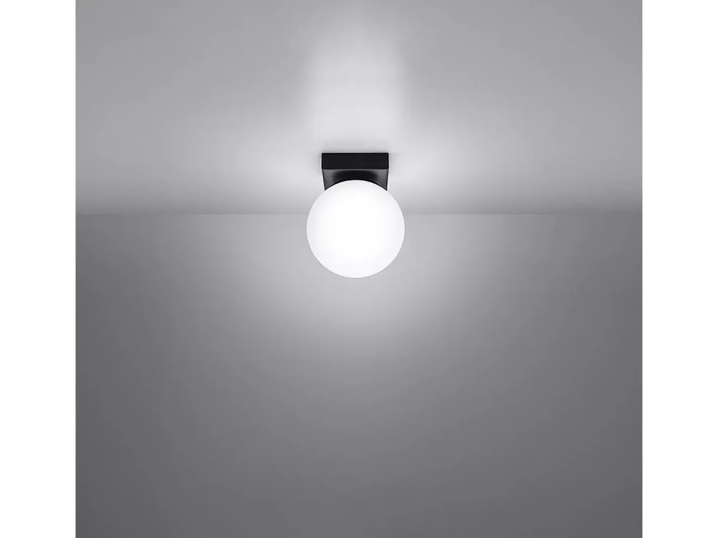 Discount Sollux Lighting Sollux Yoli Plafón Globe Negro
