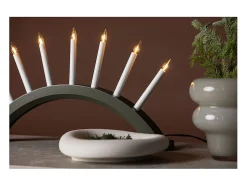 ebuy24 Soporte de adviento eléctrico Kebnekaise de 7 luces de color . Verde Online