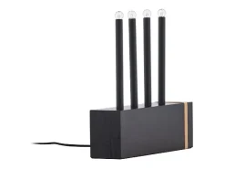 ebuy24 Lámpara De Mesa-Soporte de adviento Fjällberget eléctrico 4 luces . Negro