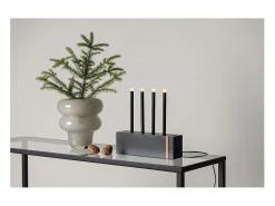 ebuy24 Lámpara De Mesa-Soporte de adviento Fjällberget eléctrico 4 luces . Negro