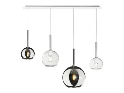 Sosp. Bianco Rettangolare 4 Luci Vetri (1 Grande Cr+1 Medio Tr +2 Piccolo(1X Cr+1X Tr) Blanco Online