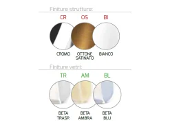 Sosp. Cromo 1 Luce Vetro Beta Blu Plateado Discount