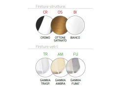 Sosp. Cromo 1 Luce Vetro Gamma Ambra Plateado Clearance