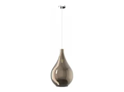Sosp. Cromo 1 Luce Vetro Grande Bronzo Bronce Sale