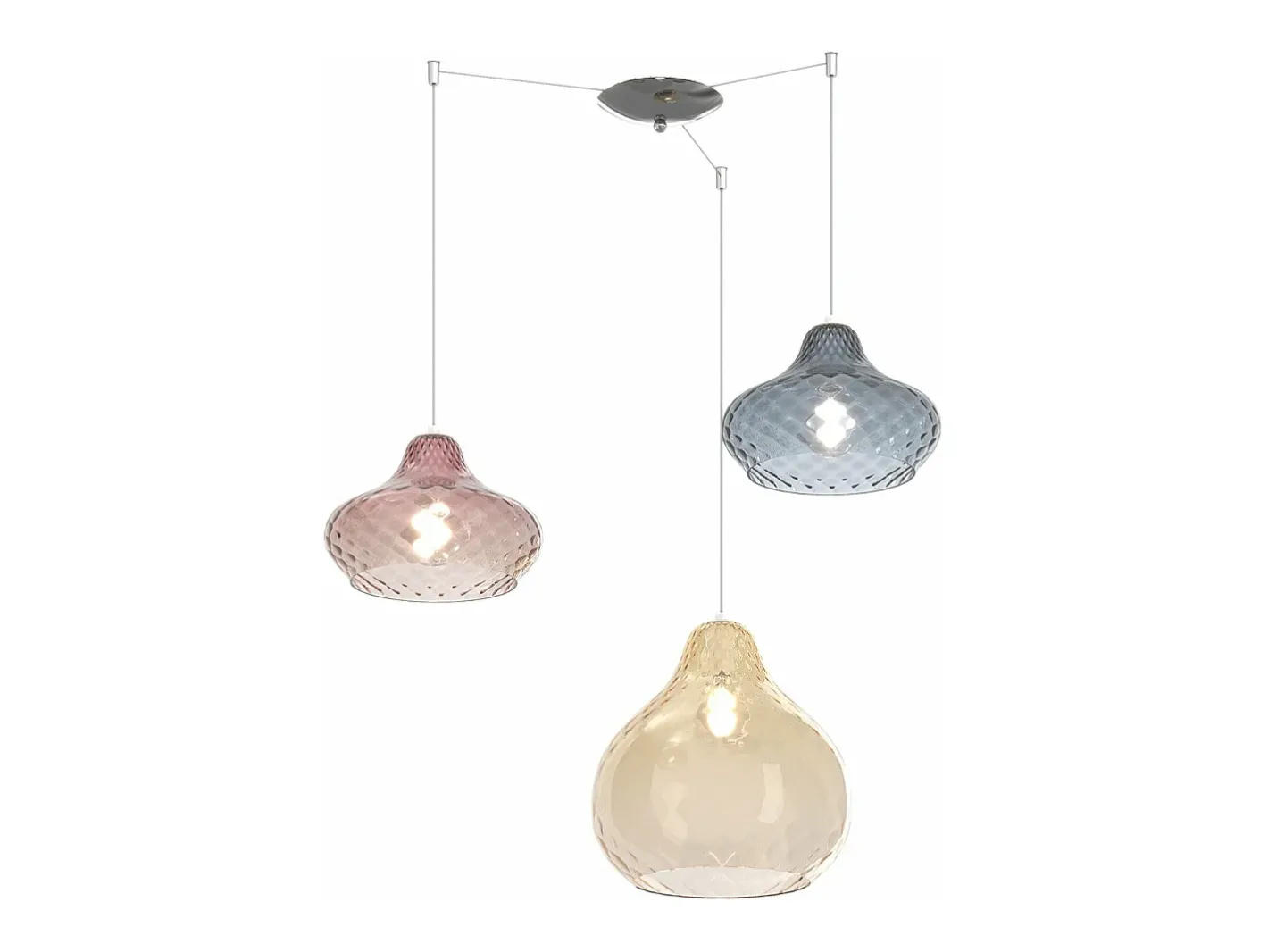 Sosp. Cromo 3 Luci Spostabile Vetri (1 X Piccolo Za + 1 X Piccolo Ru + 1 X Grande Am) Plateado Online