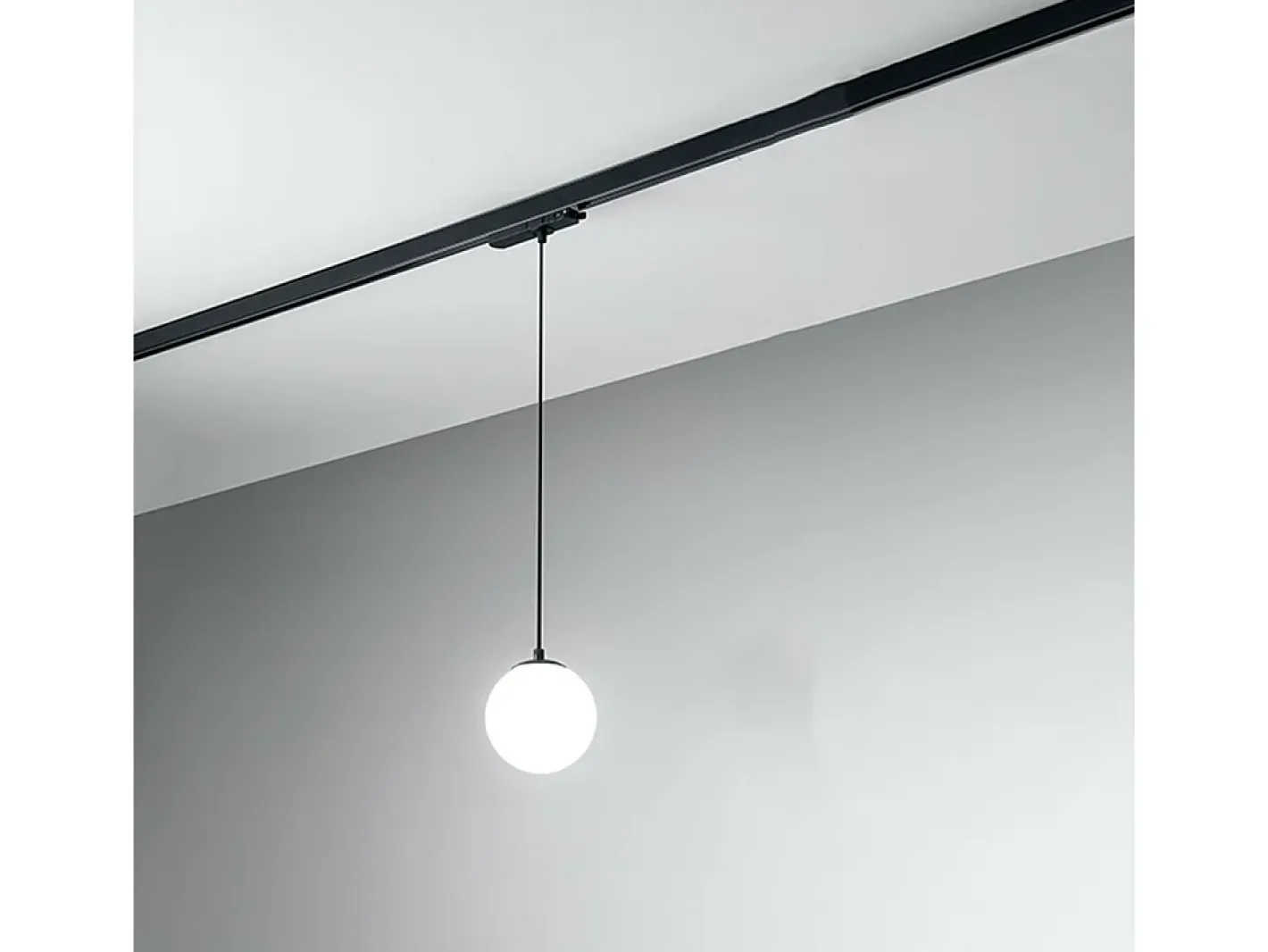Online Sospensione Binario Metallo Nero Acrilico Led 15W 3000K Negro