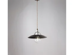 Discount Sospensione Cantina Stile Industrial 1 Luce Ferro Marrone E Oro Dorado
