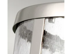 Lámpara Suspendida-Sospensione Contemporanea Harrow Alluminio Nichel Lucido Vetro 1 Luce E27 D20Cm Marru00f3n