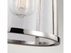 Lámpara Suspendida-Sospensione Contemporanea Harrow Alluminio Nichel Lucido Vetro 1 Luce E27 D20Cm Marru00f3n