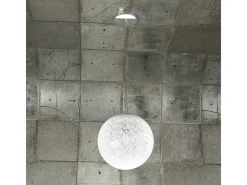 Lámpara Suspendida-Sospensione Contemporanea Glitter Metallo Cromo Vetro Soffiato Trasp 1 Luce E14 Blanco