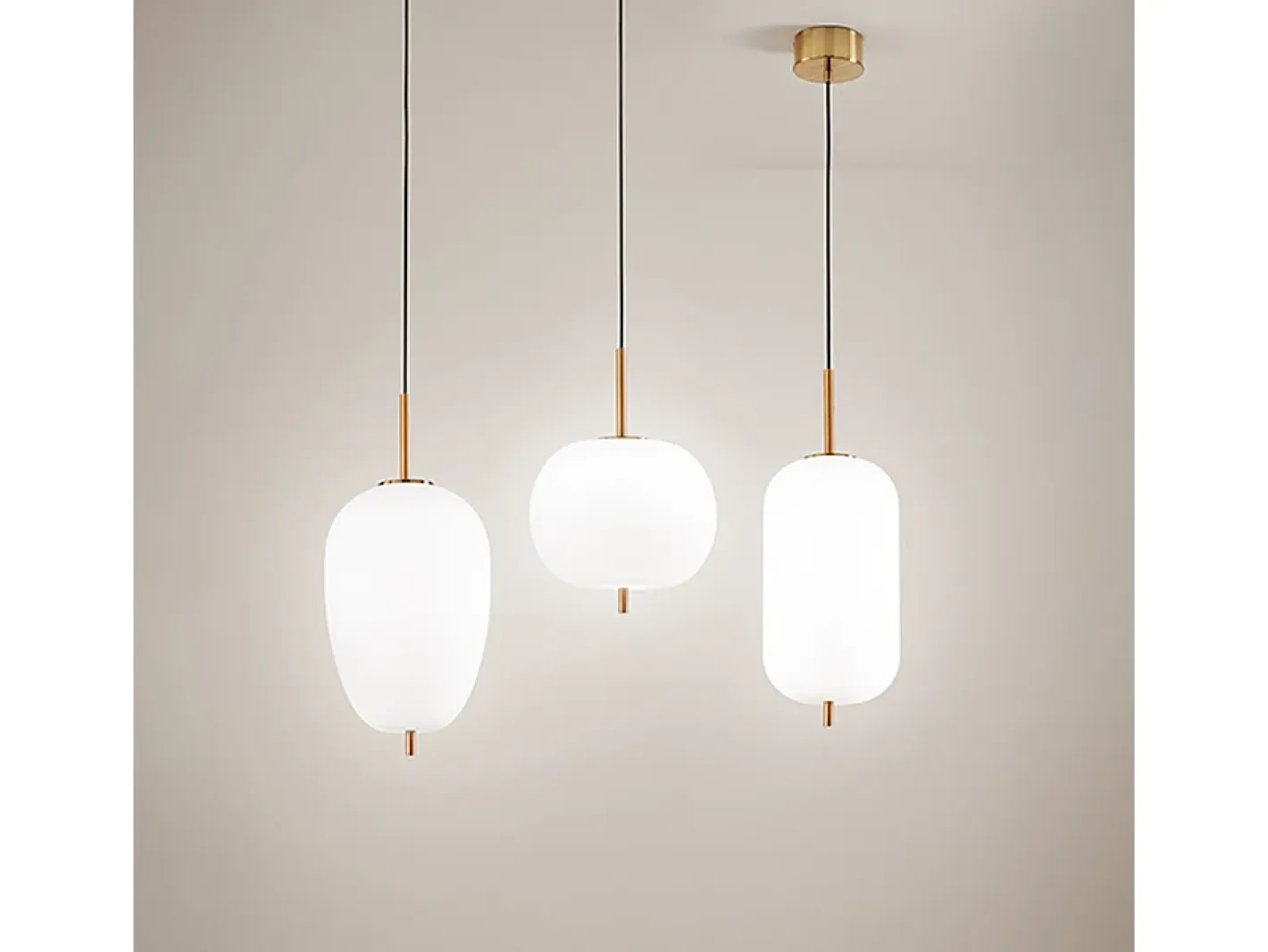 Lámpara Suspendida-Sospensione Contemporanea Cirro Metallo Oro Vetro Bianco Led 18W 3000K Blanco