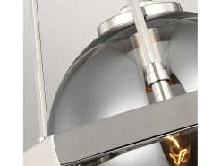 Online Sospensione Contemporanea Harper Acciaio Nichel Lucido Vetro 1 Luce E14 Gris