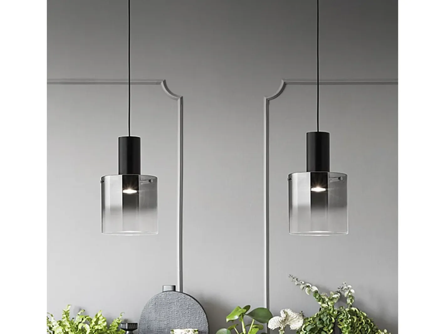 Discount Sospensione Contemporanea Hugo Metallo Nero 1 Luce Negro