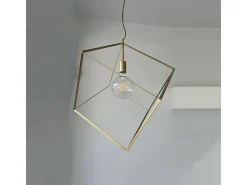 Sospensione Contemporanea Cube Metallo Oro 1 Luce E27 Dorado Sale