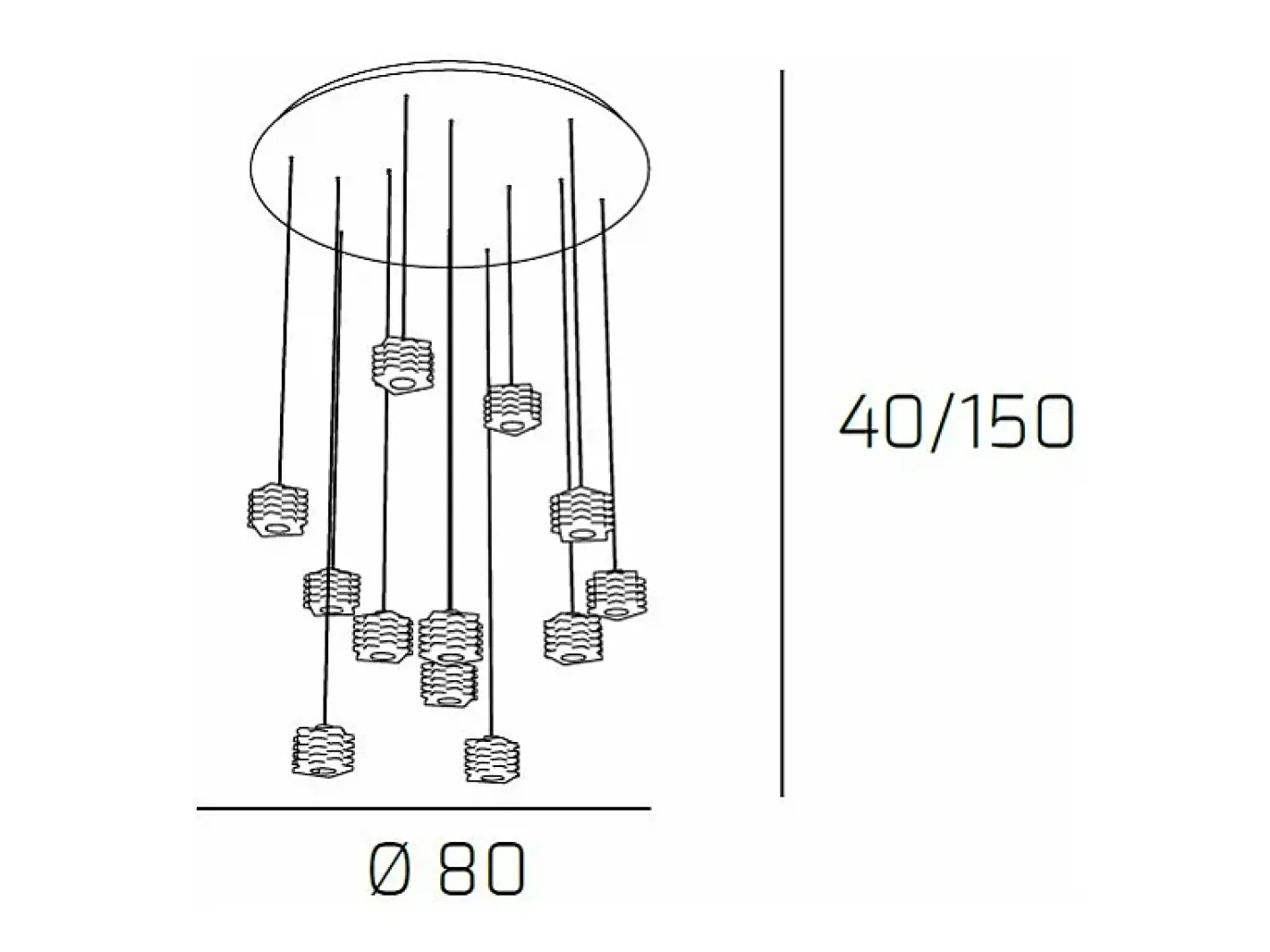Discount Sospensione Contemporanea Rubik Metallo Cromo Diffusore Cristallo 12 Luci G9 Blanco