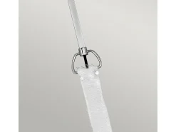 Outlet Sospensione Contemporanea Ludlow Acciaio Nichel Lucido Acrilico 1 Luce E27 Gris