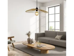 New Sospensione Industrial-Nordico Onda Acciaio Nero Oro 1 Luce E27 Dorado
