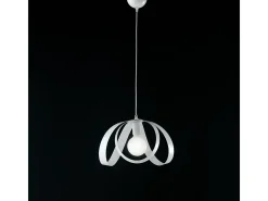 Sospensione Moderna 1 Luce Ferro Laccato Bianco Serie Piovra Blanco Hot