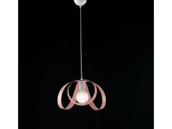 Sospensione Moderna 1 Luce Ferro Laccato Bianco e Rosa Serie Piovra Blanco Discount