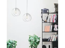 Lámpara Suspendida-Sospensione Moderna 1 Luce Peter In Ferro Bianco Taglio Laser Blanco