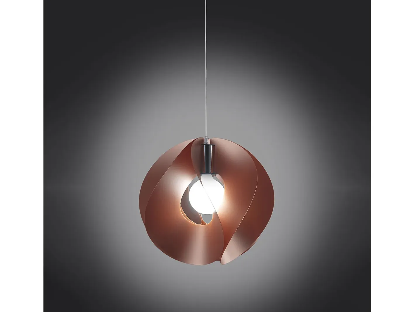 Sale Sospensione Moderna Atom Polilux ® Rame E Metallo Cromo 1 Luce E27 D54Cm Cobrizo