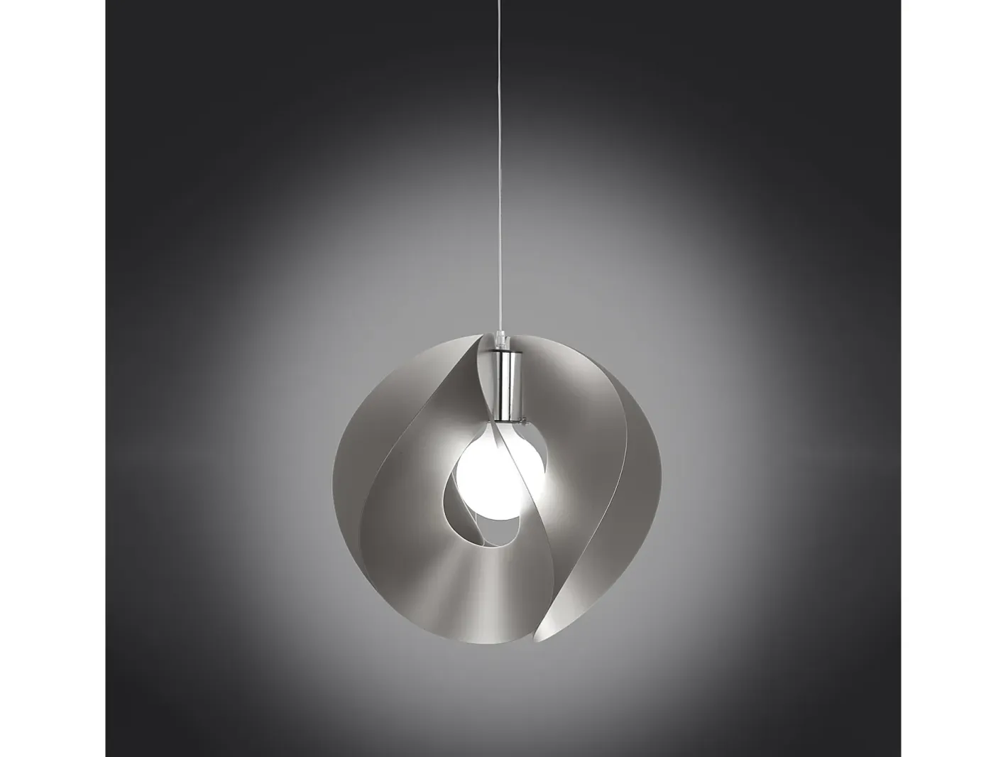 Clearance Sospensione Moderna Atom Polilux ® Argento E Metallo Cromo 1 Luce E27 Plateado