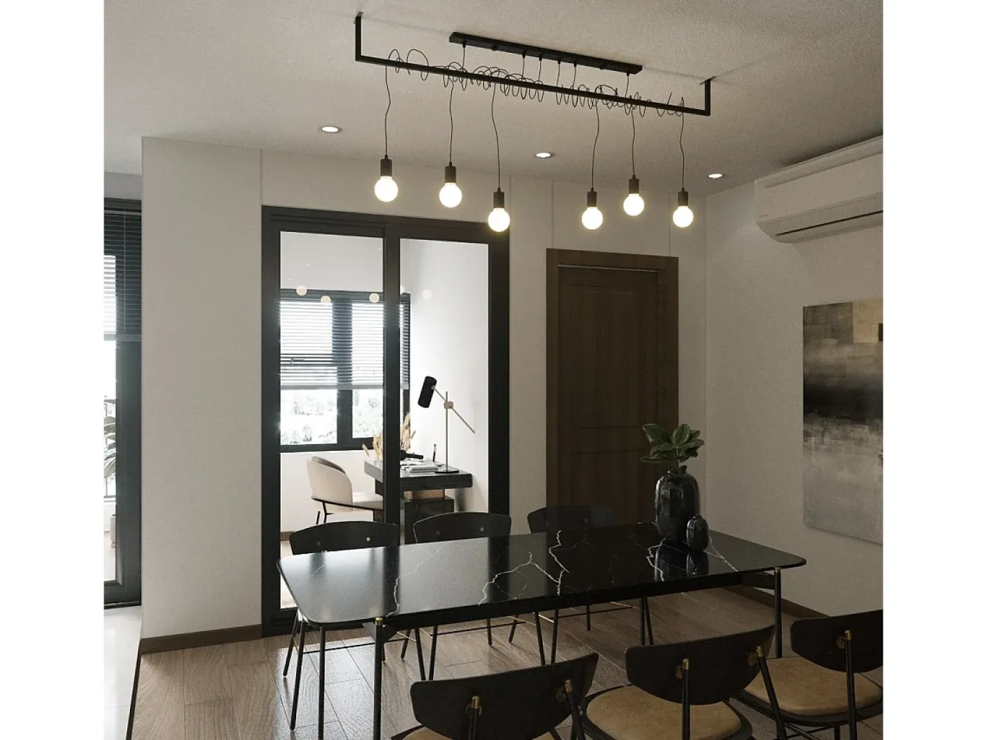Sale Sollux Lighting Sospensione Moderna Barra Dritta 6 Luci Nero E27 Colgante de barra recto moderno 6 luces E27 Negro
