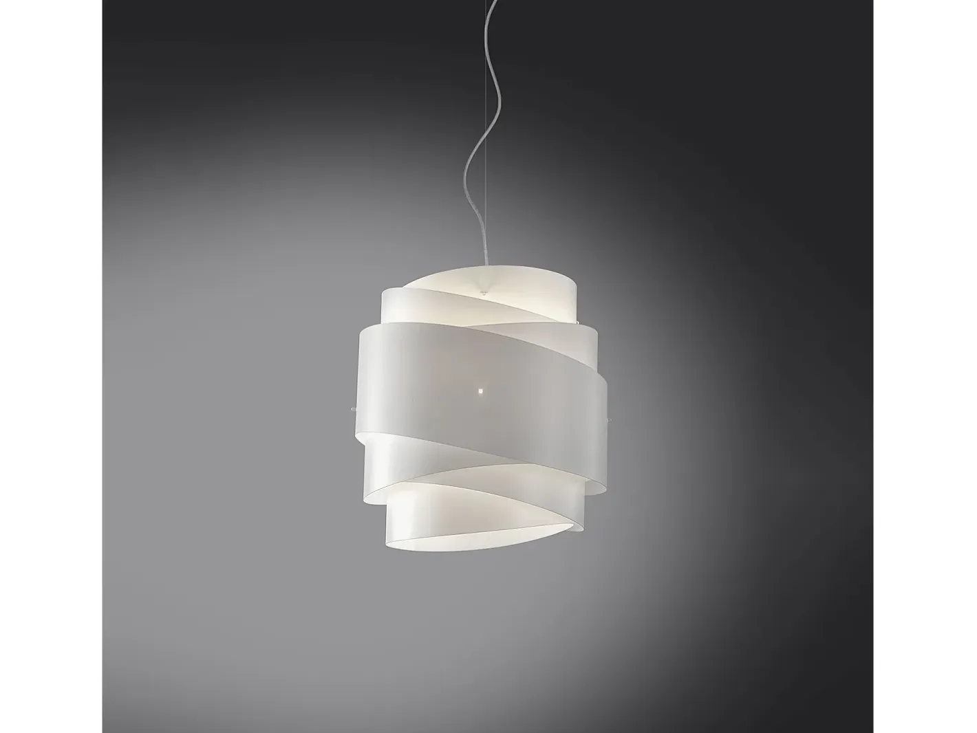 Sospensione Moderna Bea Polilux ® Bianco E Metallo Cromo 1 Luce E27 D40Cm Blanco Sale